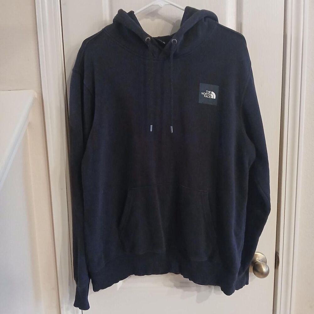The North Face Box NSE Pullover Black Hoodie white logo M gorpcore utility